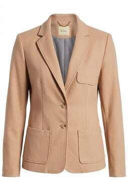 Elie Tahari Camel Tan Wool-Blend Blazer